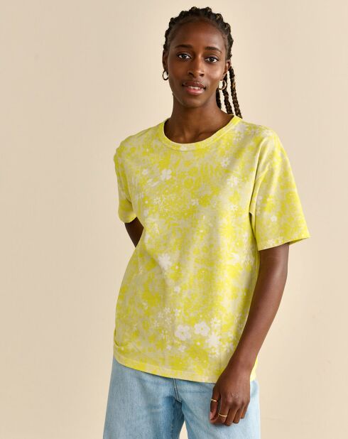 T-Shirt en Coton Bio & Lin Vixie jaune